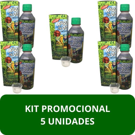 Imagem de Suplemento Alimentar Xarope da Vovó Original Frasco 250ml Kit Promocional 5 Unidades
