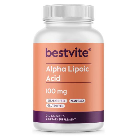 Imagem de Suplemento BESTVITE Ácido Alfa Lipóico 100mg (240 cápsulas)