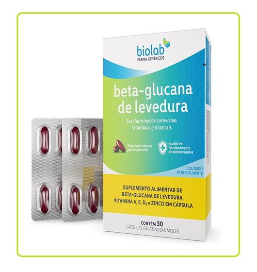 Imagem de Suplemento Beta-Glucana De Leveadura C/30 Cps - Biolab
