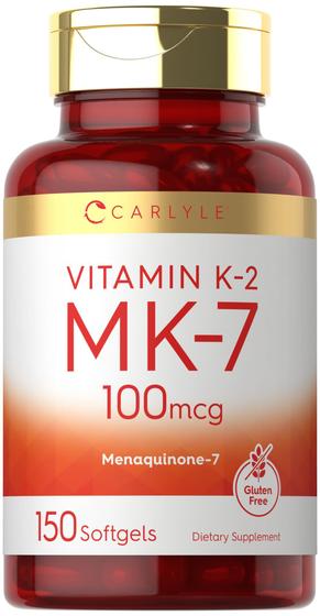 Imagem de Suplemento Carlyle Vitamin K2 MK7 100mcg 150 cápsulas gelatinosas