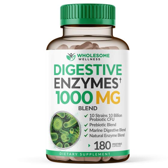 Imagem de Suplemento de Enzimas Digestivas 1000mg - 180 Cápsulas