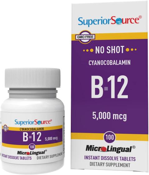 Imagem de Suplemento de fonte superior de vitamina B12 Cianocobalamina 5000mcg