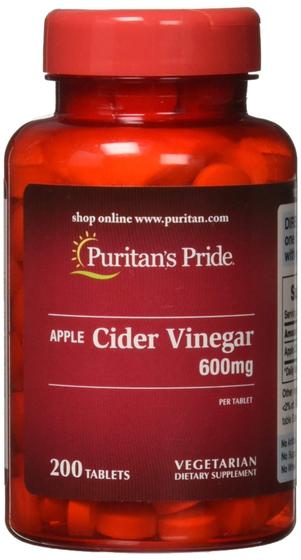 Imagem de Suplemento de Vinagre de Maçã Puritan's Pride - 600mg - 200 Comprimidos