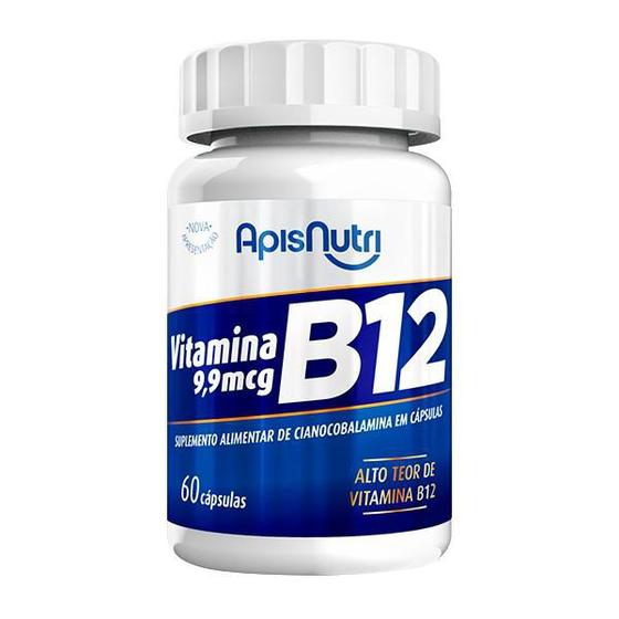 Imagem de Suplemento de Vitamina B12 9,9mcg 60 Cáps Apisnutri - SV