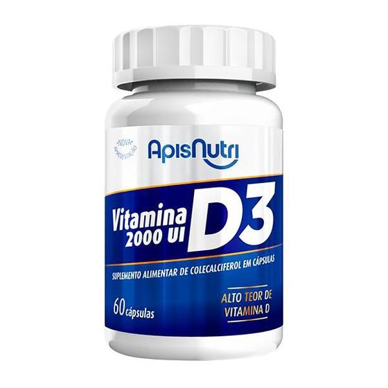 Imagem de Suplemento de Vitamina D3 2000 UI 60 Cáps Apisnutri - SV