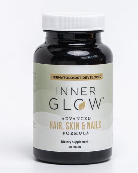 Imagem de Suplemento de vitamina Inner Glow Advanced para cabelo, pele e unhas