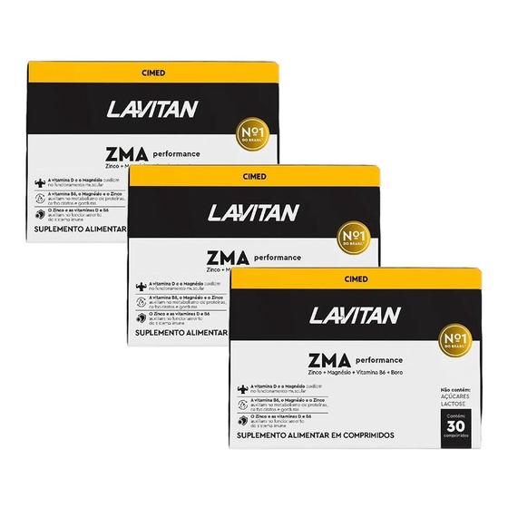 Imagem de Suplemento de ZMA Testo Performance Zinco Magnésio Vitamina D B6 c/90 Lavitan