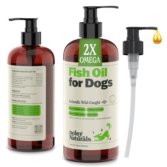 Imagem de Suplemento Deley Naturals: Óleo de Peixe Islandês Omega 3-6-9 para Cães