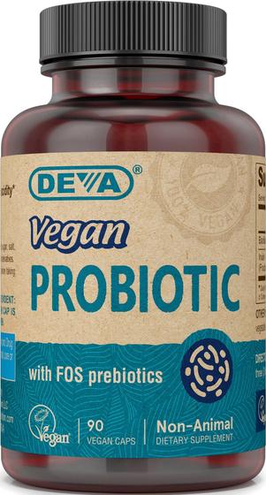 Imagem de Suplemento Deva Vegan Probiotic - 2 Bilhões de CFU com Prebióticos - 90 Cápsulas