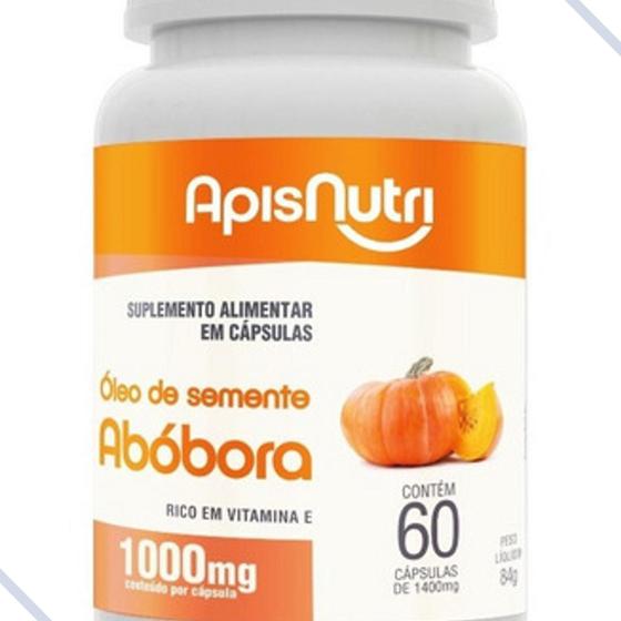 Imagem de Suplemento Em Cápsulas Apisnutri Óleo De Semente De Abóbora 1000mg 60 Minerais/vitaminas Em Pote