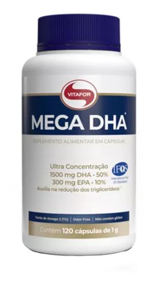Suplemento em cápsulas Vitafor Mega DHA omega 3 Mega DHA em pote de 120g Menor preço em Suplemento em cápsulas Vitafor Mega DHA omega 3 Mega DHA em pote de 120g