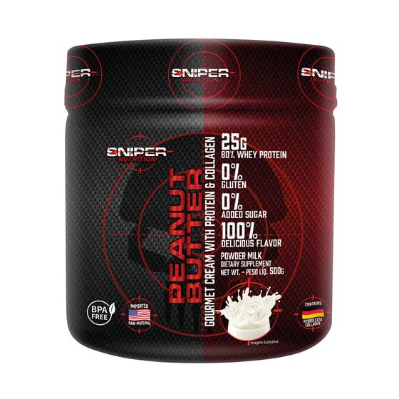 Imagem de Suplemento Em Pasta Sniper Nutrition Gourmet Cream Com Colageno Hidrolisado Pote 500g