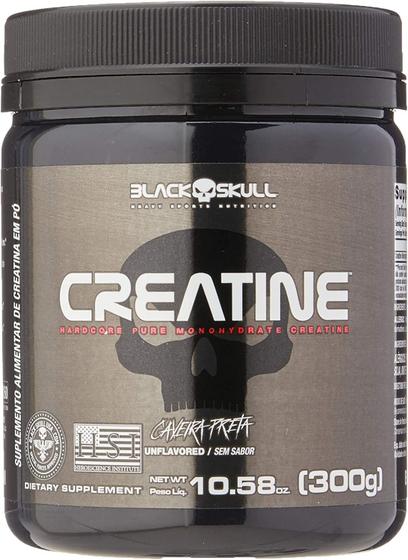 Suplemento Em Pó Black Skull Creatine Creatina Monohidratada Em Pote De 300g Menor preço em Suplemento Em Pó Black Skull Creatine Creatina Monohidratada Em Pote De 300g