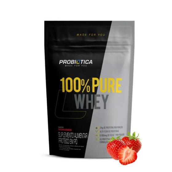 Imagem de Suplemento em Pó Concentrado 100% Pure Whey Proteínas Refil 900g - Probiotica 