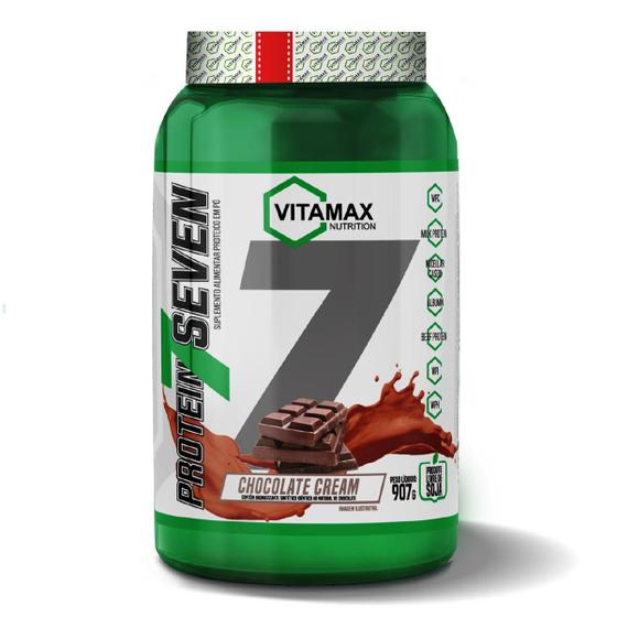 Imagem de Suplemento em Pó Concentrado Whey Protein Seven 907g Vitamax