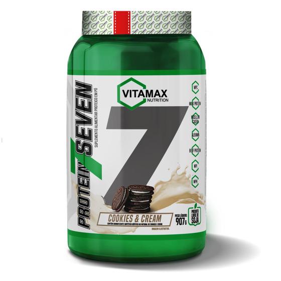 Imagem de Suplemento em Pó Concentrado Whey Protein Seven 907g Vitamax
