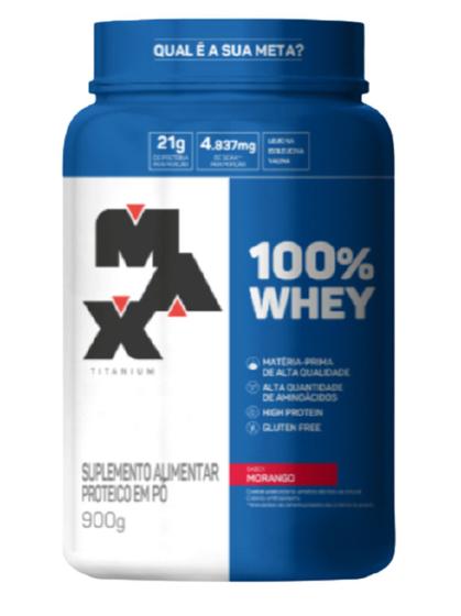 Imagem de Suplemento Em Pó Max Titanium 100% Whey Protein Pote 900gr