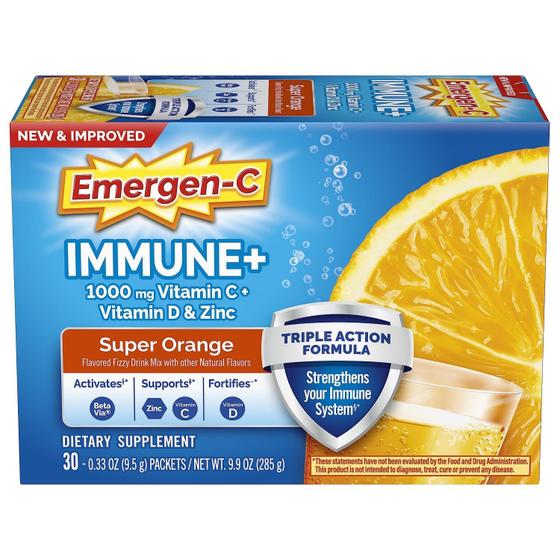 Imagem de Suplemento Emergen-C Immune+ Triple Action - Pacote com 30 Sachês