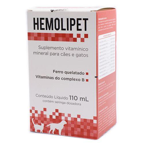 Imagem de Suplemento Hemolipet Vitamínico para Cães e Gatos 110ml