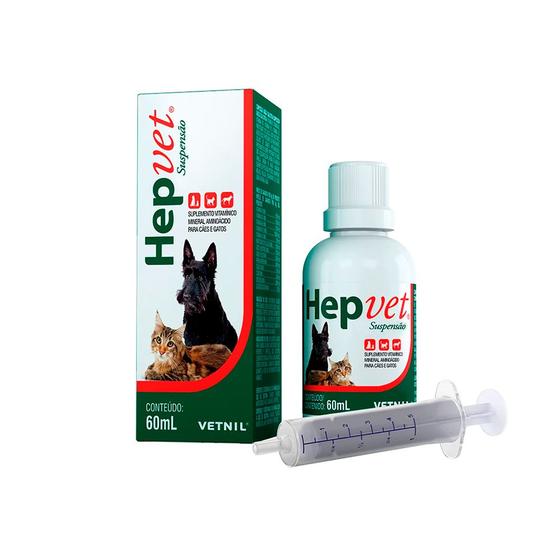 Imagem de Suplemento Hepvet Suspensão 60ml para Cães e Gatos