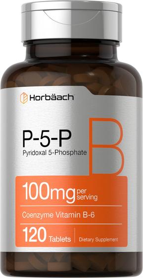 Imagem de Suplemento Horbäach P-5-P - Vitamina B6 Ativada 100mg (120 Comprimidos)