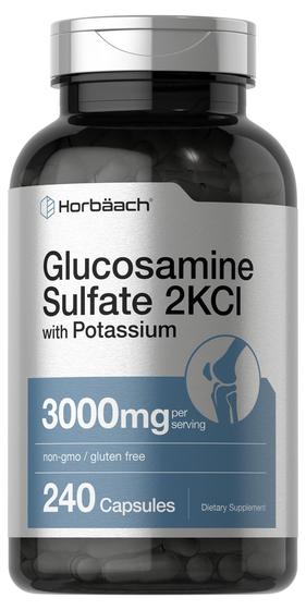 Imagem de Suplemento Horbäach Sulfato de Glucosamina 2KCI 3000mg 240 cápsulas