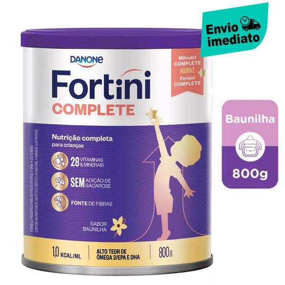 Imagem de Suplemento Infantil Em Pó Danone-  Fortini Complete -800g - Baunilha