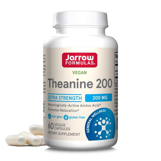 Imagem de Suplemento Jarrow Formulas Teanina 200 mg 60 cápsulas vegetais