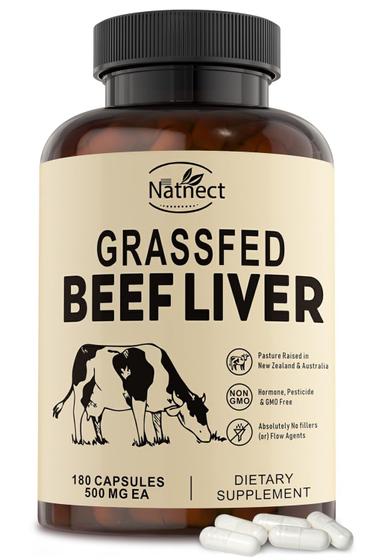 Imagem de Suplemento Natnect de Fígado de Boi (Grass Fed) - 180 Cápsulas de 3000mg