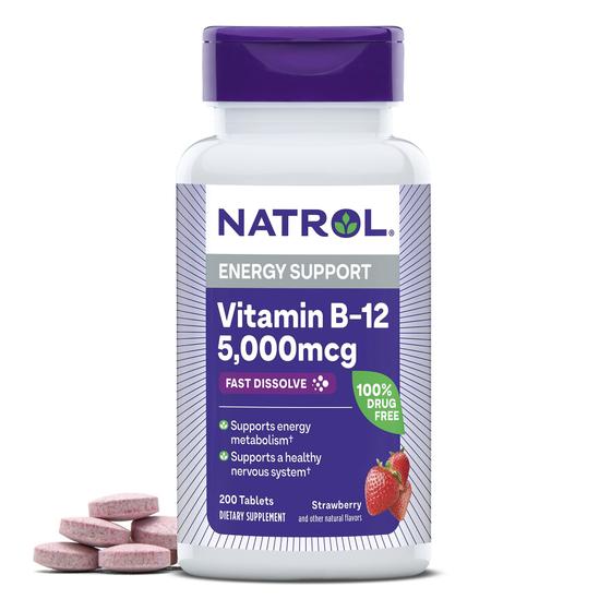 Imagem de Suplemento Natrol Vitamina B12 5000mcg - 200 Comprimidos