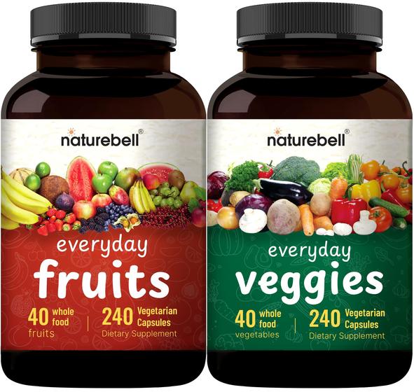 Imagem de Suplemento NatureBell Everyday - Frutas e Vegetais - 480 Cápsulas