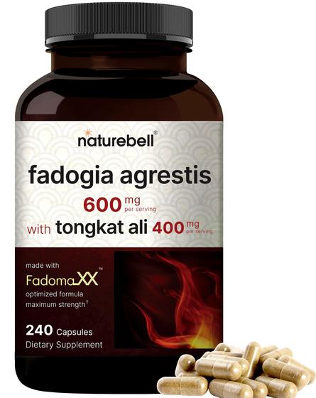 Imagem de Suplemento NatureBell Fadogia Agrestis 600 mg com Tongkat Ali 400 mg