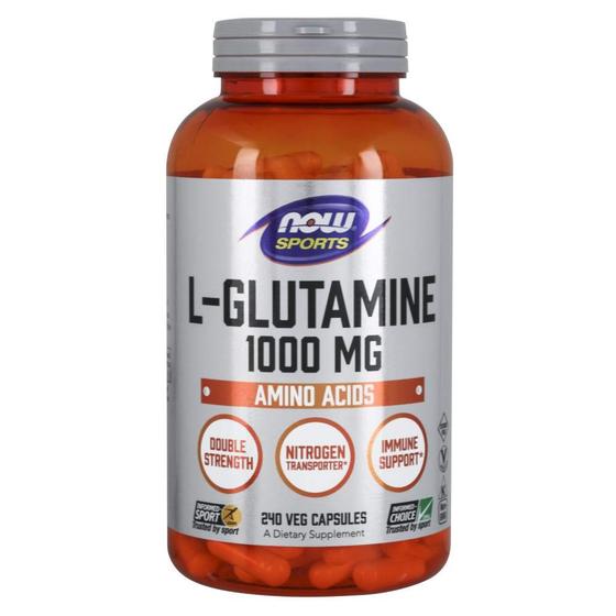 Imagem de Suplemento NOW Foods L-Glutamina 1000mg - 240 Cápsulas