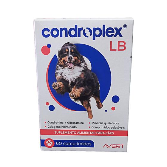 Imagem de Suplemento Nutricional CondroPlex LB 120G para Cães - 60 Comprimidos - Avert