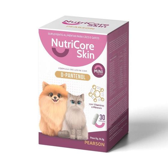 Imagem de Suplemento Nutricore Skin Mini Para Cães E Gatos 30 Cápsulas