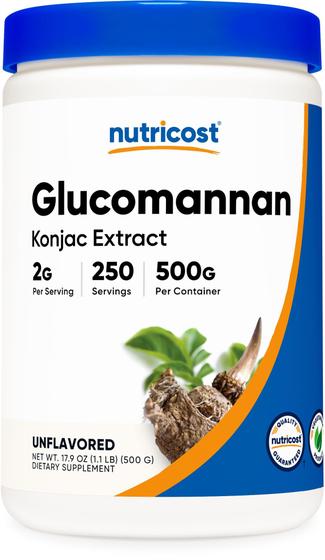 Imagem de Suplemento Nutricost Glucomannan em pó 500g