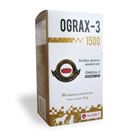 Imagem de Suplemento Ograx-3 1500 Ômega 3 Avert 30 Cápsulas