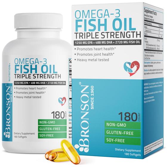 Imagem de Suplemento Óleo de Peixe Bronson Omega 3 Triple Strength 2720mg