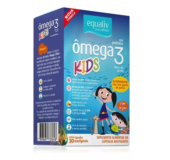 Imagem de Suplemento Ômega 3 Kids Frutas 30 Cps Mastigáveis - Equaliv