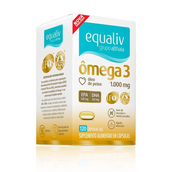 Imagem de Suplemento Omega 3 Softgel 120 Capsulas 1.000mg Equaliv