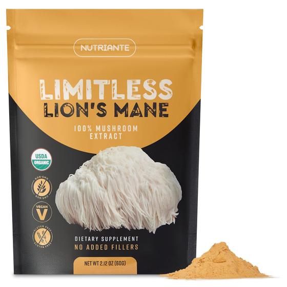 Imagem de Suplemento Orgânico de Cogumelo Lions Mane em Pó - 60ml