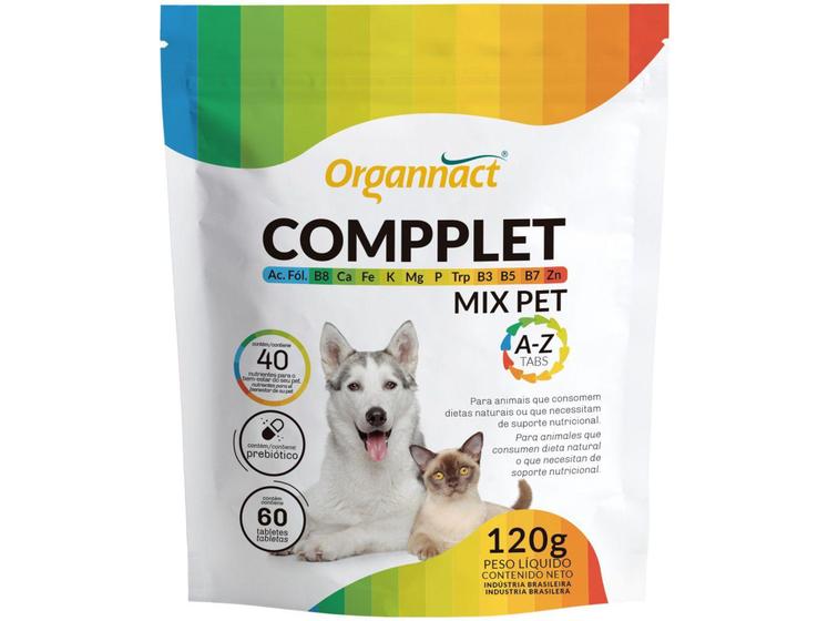 Imagem de Suplemento Organnact Compplet Mix Pet A-Z - para Cachorro e Gato 120g