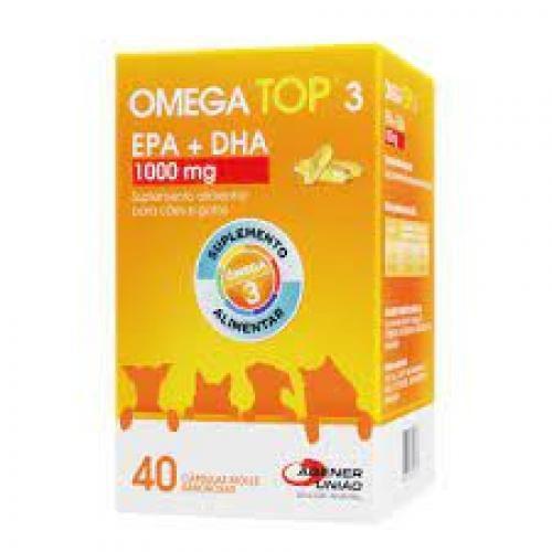 Imagem de Suplemento Para Cães E Gatos Omega Top 3 1000 Mg 40 Cápsulas