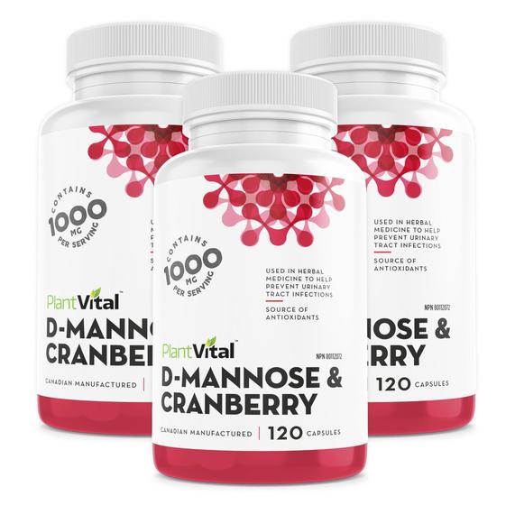 Imagem de Suplemento Plantvital D-Mannose 1000 mg com extrato de cranberry