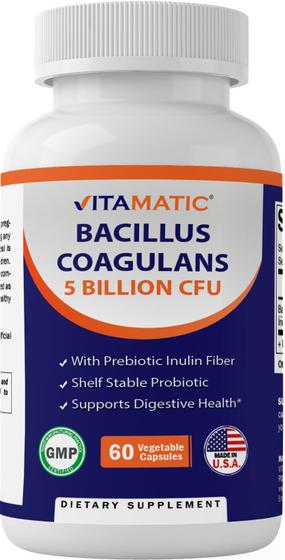 Imagem de Suplemento probiótico Vitamatic Bacillus Coagulans 60 cápsulas