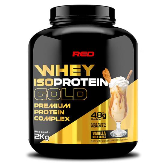 Imagem de Suplemento Proteico Whey Isoprotein Gold 2kg Red Series De Baunilha