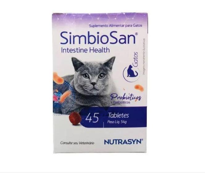 Imagem de Suplemento Simbiosan Intestine Health Gatos 45 Tab Nutrasyn