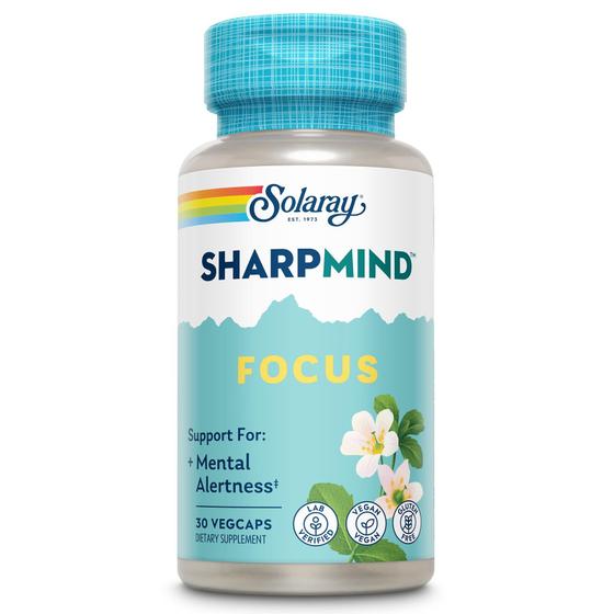 Imagem de Suplemento Solaray SharpMind - Melhora Foco e Memória - 30 Cápsulas