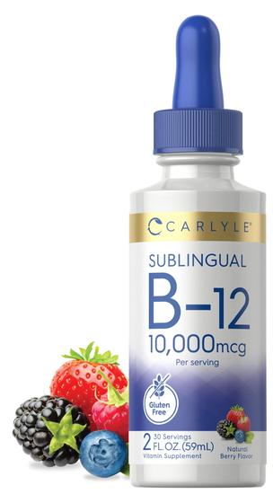 Imagem de Suplemento Sublingual de Vitamina B12 Carlyle - 10.000 mcg - 60 Comprimidos