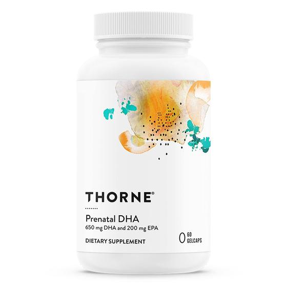 Imagem de Suplemento THORNE Prenatal DHA 650 mg DHA 200 mg EPA 60 cápsulas